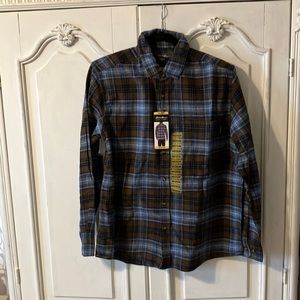 NWT Eddie Bauer men’s med  plaid flannel shirt